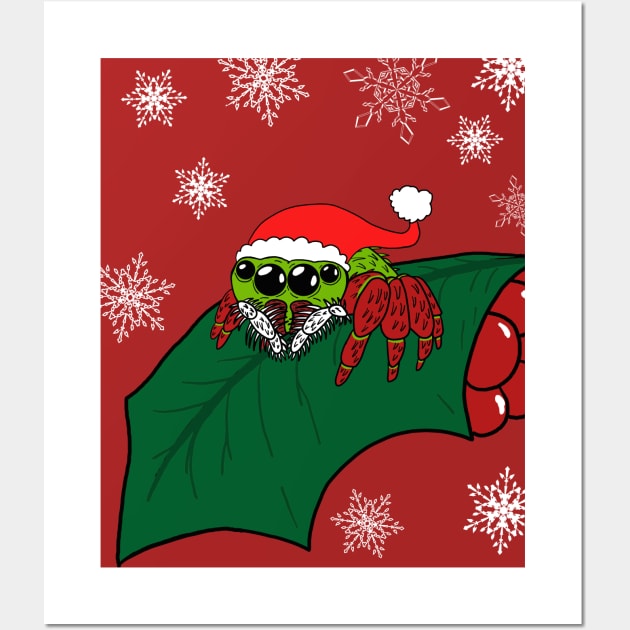 Christmas Jumping Spider Wall Art by SNK Kreatures